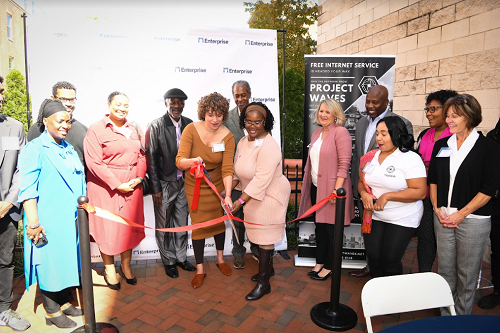 Project Waves ribbon cutting Project Waves ribbon cutting