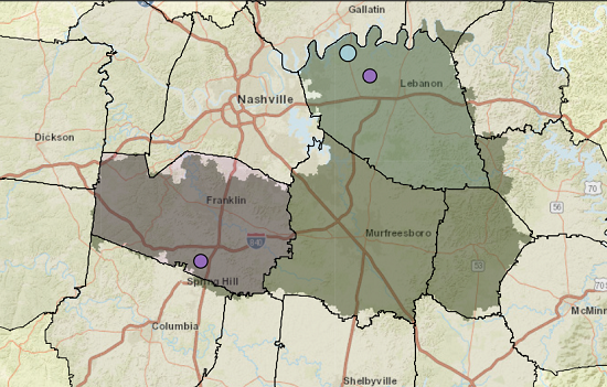 Middle Tennessee Electric Service Area Middle Tennessee Electric Service Area