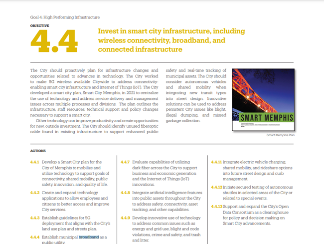 Memphis 3.0 Plan broadband section screenshot