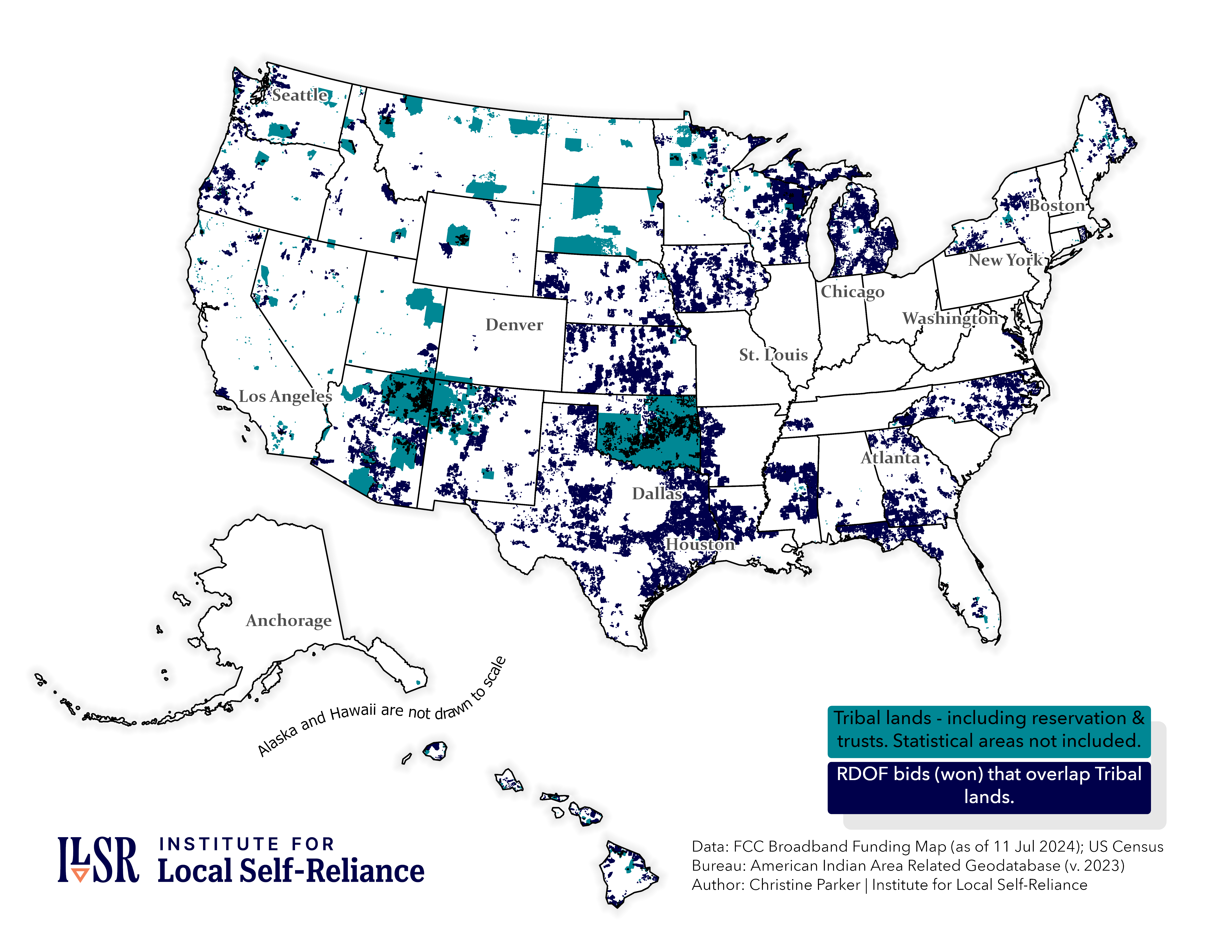 RDOF and Tribal Lands Overlap Map
