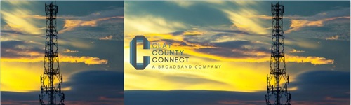 Clay County Connect skyline logo