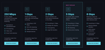 Los Alamos Atomic Fiber service tiers