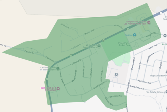 Los Alamos Phase 1 construction map