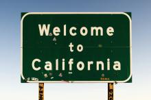 Welcome to California sign